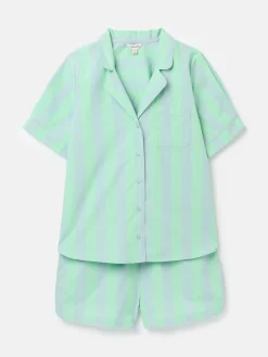 Olivia Blue & Green Striped Pyjama Set