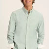 Oxford Sage Green Long Sleeve Classic Fit Shirt
