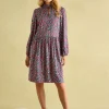 Petunia Floral Frill Neck Dress