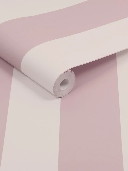 Pink Harborough Stripe 10M Wallpaper