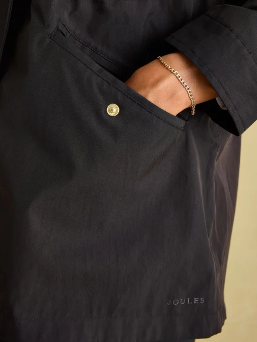 Portwell Black Waterproof Raincoat With Hood