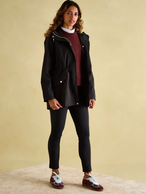 Portwell Black Waterproof Raincoat With Hood