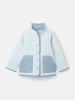 Primrose Blue Quilted Reversible Jacket