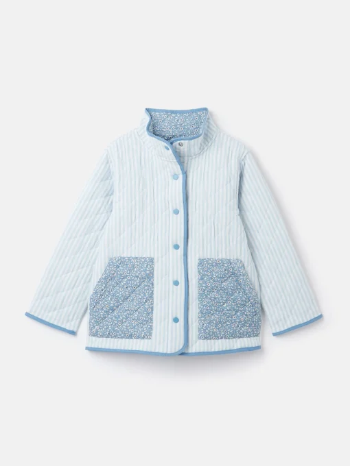 Primrose Blue Quilted Reversible Jacket