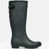 Printed Black Paisley Adjustable Tall Wellies