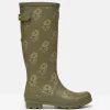 Printed Green Floral Adjustable Tall Wellies