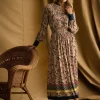 Rosa Multi Printed Maxi Shirt Dress