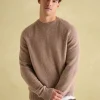 Rowley Cream Lambswool Crew Neck Jumper