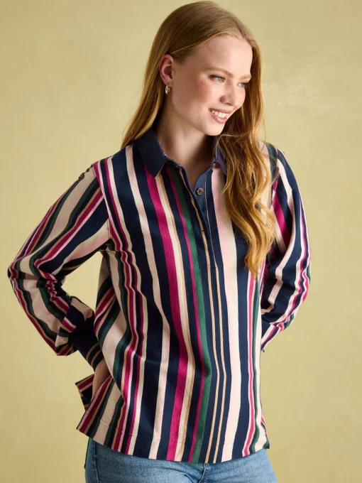 Sammie Multi Striped Heavyweight Cotton Rugby Shirt