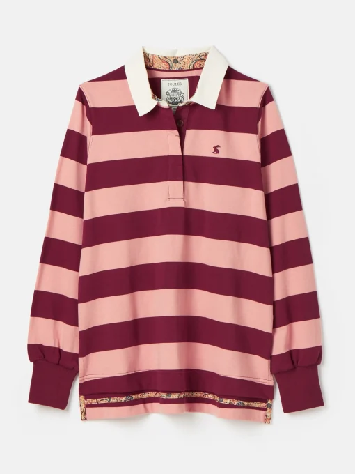 Sammie Pink & Red Striped Heavyweight Cotton Rugby Shirt