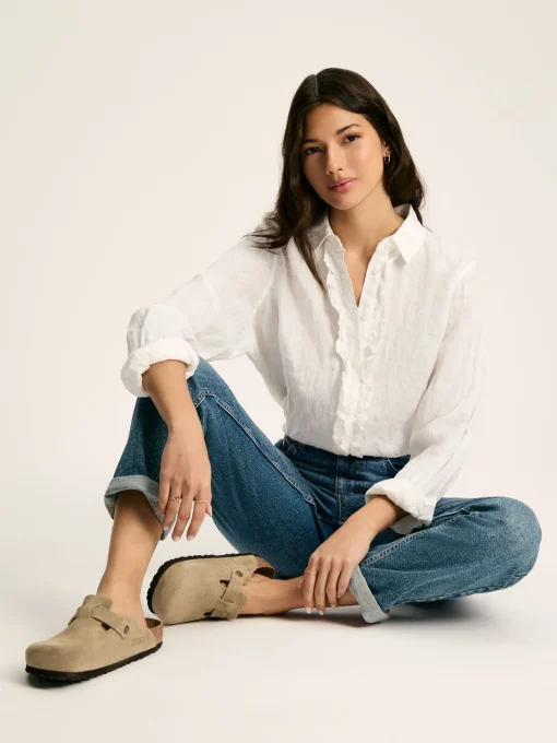 Selene White 100% Linen Shirt