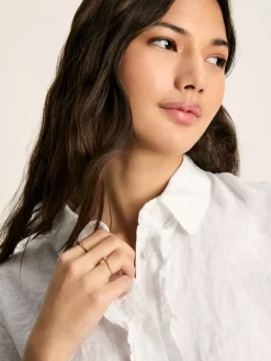 Selene White 100% Linen Shirt