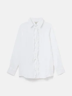 Selene White 100% Linen Shirt