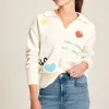 Set Match Cream Jumper with Tennis Embroidery