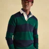 Seymour Green/Navy Knitted Rugby Shirt