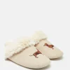 Slippet Luxe Natural Dachshund Embroided Slippers
