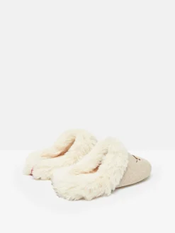 Slippet Luxe Natural Dachshund Embroided Slippers