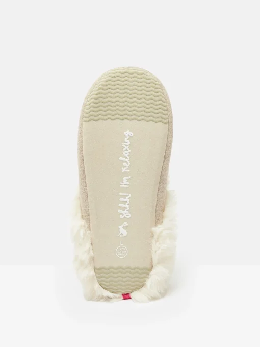 Slippet Luxe Natural Dachshund Embroided Slippers