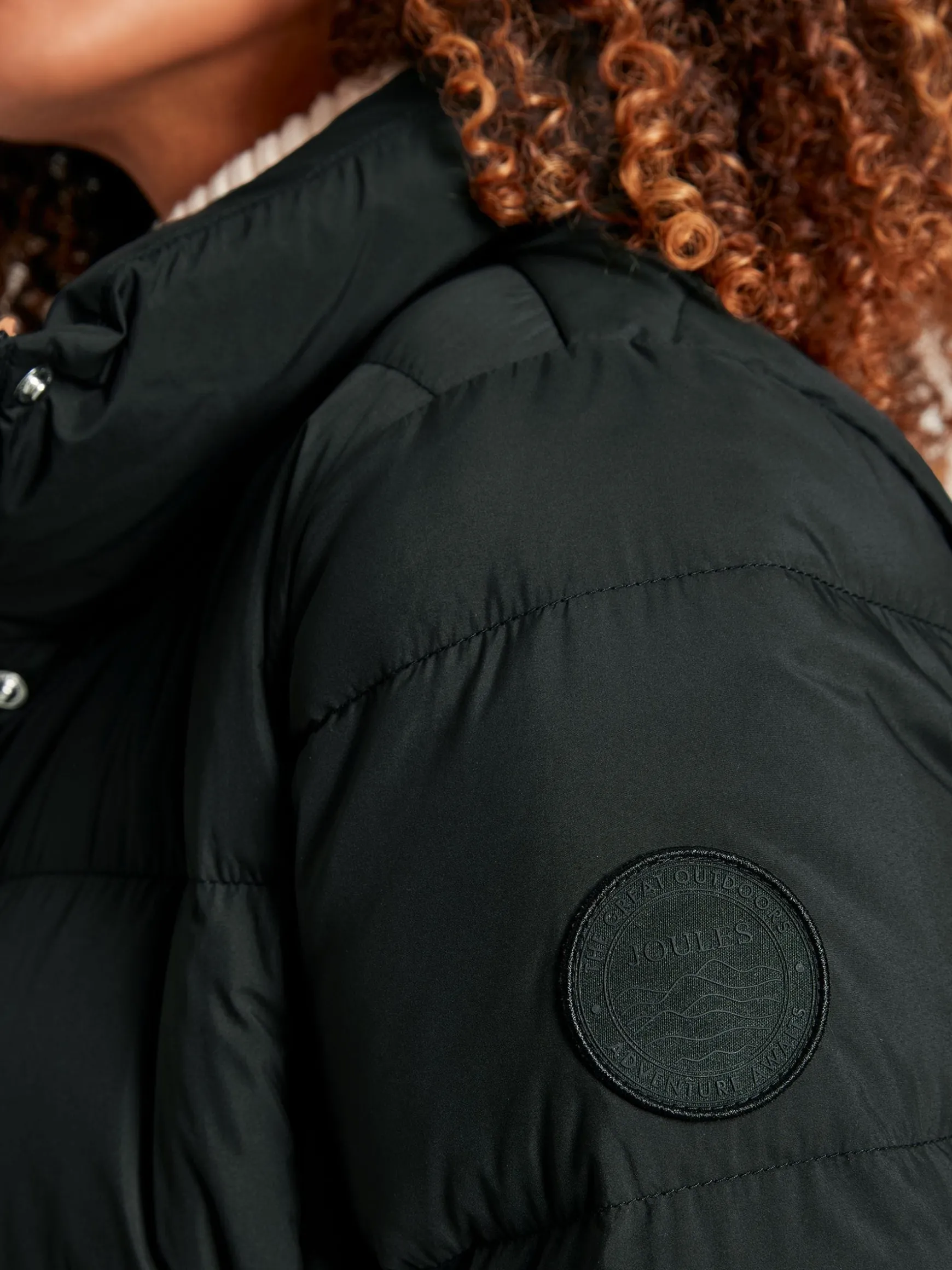 Somerton Black Showerproof Down Feather Long Puffer Coat