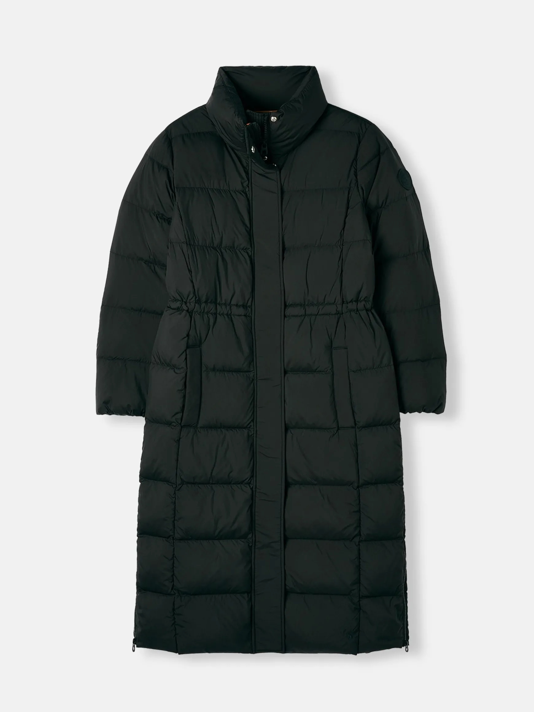 Somerton Black Showerproof Down Feather Long Puffer Coat