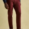 Stamford Burgundy Slim Fit Chinos