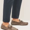 Stone Suede Driver Shoes