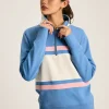 Tadley Blue & White Quarter Zip Sweatshirt