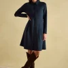 Tallie Navy Long Sleeve Jersey Ponte Dress