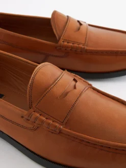 Tan Brown Penny Loafers