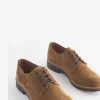 Tan Suede Classic Derby Shoes