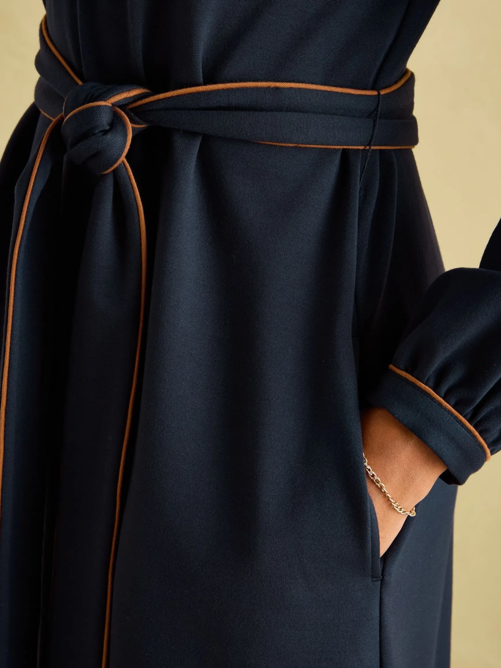 Thea Navy Ponte Long Sleeve Dress