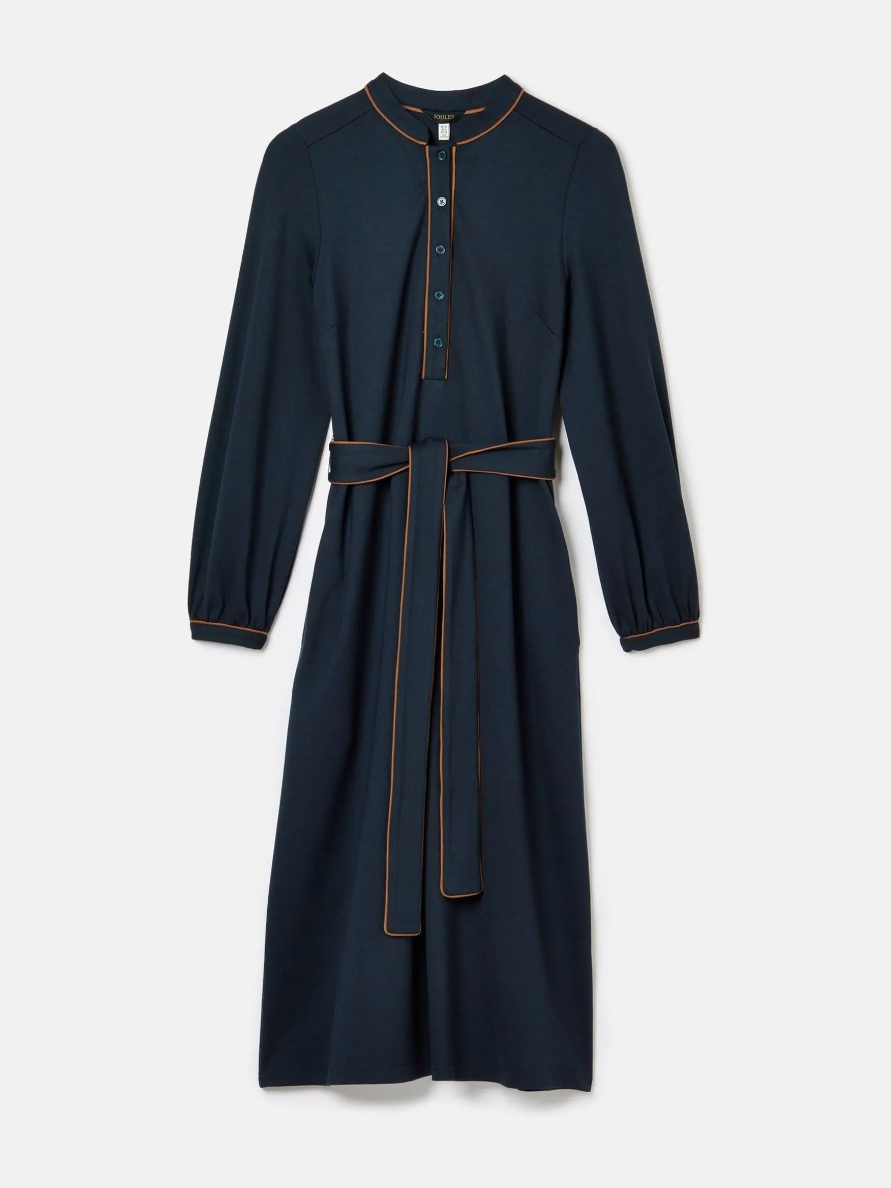 Thea Navy Ponte Long Sleeve Dress