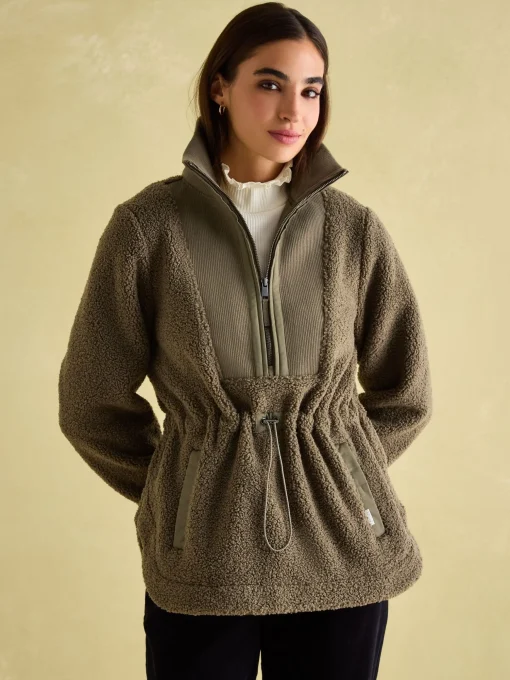 Thurleston Khaki Green Borg Fleece