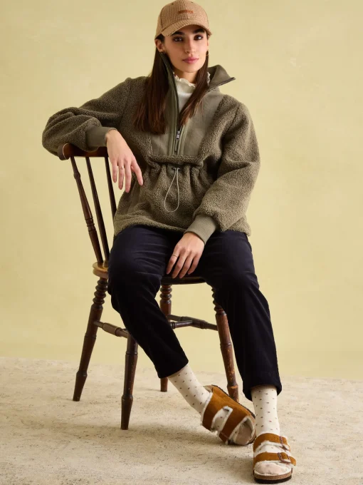 Thurleston Khaki Green Borg Fleece