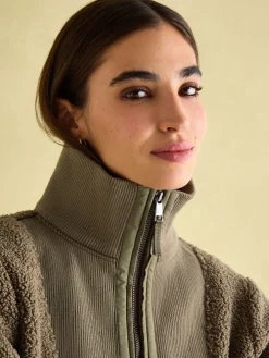 Thurleston Khaki Green Borg Fleece