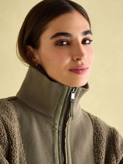 Thurleston Khaki Green Borg Fleece