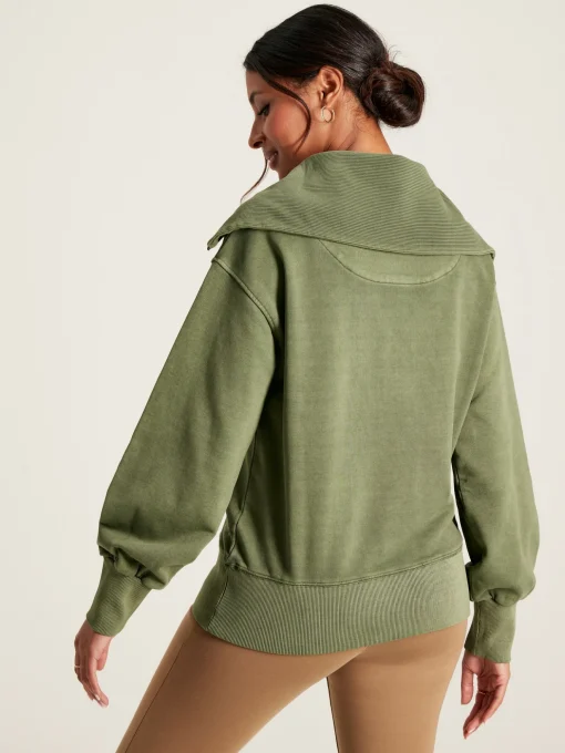Tia Green Pullover Sweatshirt