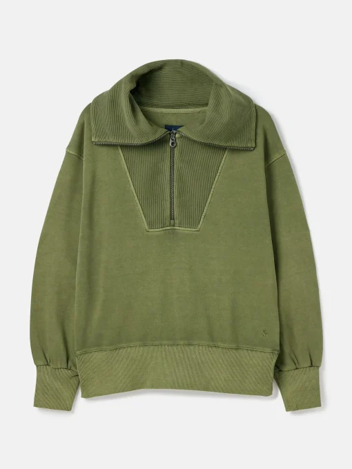 Tia Green Pullover Sweatshirt
