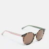 Tortoiseshell Print Round Rimmed Sunglasses
