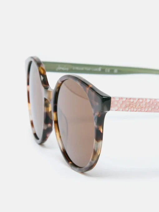 Tortoiseshell Print Round Rimmed Sunglasses