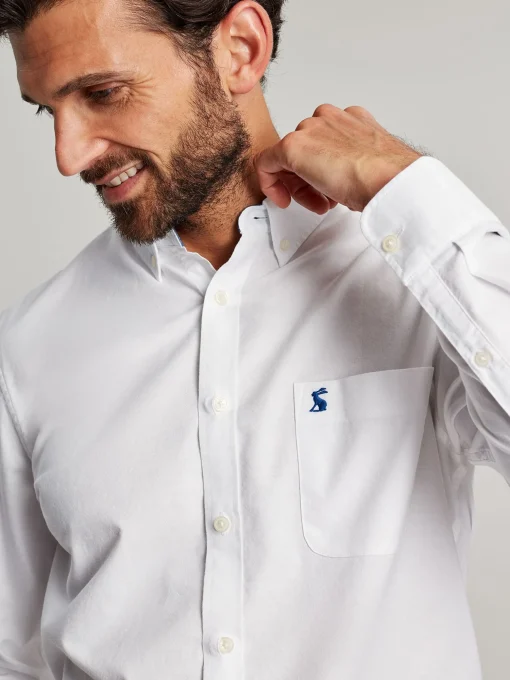 White Classic Fit Cotton Oxford Shirt