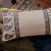 White Paisley 100% Cotton Cushion