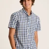 Wilson Blue Gingham Classic Fit Short Sleeve Shirt