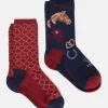 Women's Everyday Burgundy 2 Pack Socks (size 4-8)