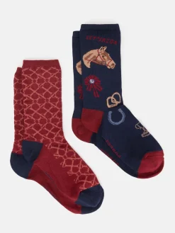 Women's Everyday Burgundy 2 Pack Socks (size 4-8)