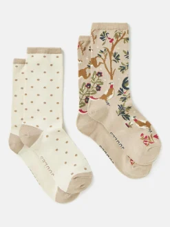 Women's Everyday Neutral/Tan 2 Pack Socks (size 4-8)