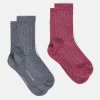 Women's Freya Navy Glitter Socks