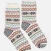 Women's Lucille Cream Fairisle Pattern Socks