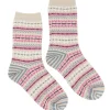 Women's Lucille Oatmeal Fairisle Pattern Socks