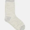 Women's Toasty Grey Cosy Striped Socks (size 4-8)